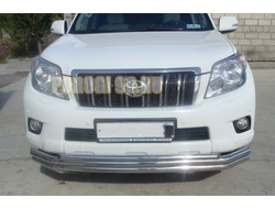 Защита переднего бампера тройная d60/60/42 для Toyota Land Cruiser Prado 150 (2010-...)