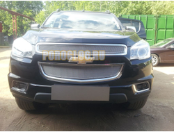 Защита радиатора Chevrolet Trailblazer 2013- (2 части) chrome PREMIUM