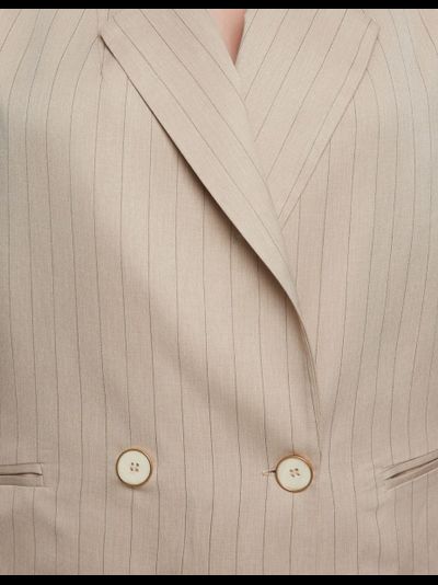 Жакет бежевый в полоску