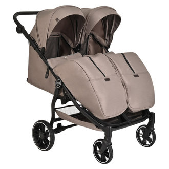 Коляска прогулочная для двойни Pituso Duocity Cappuccino / Капучино