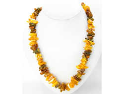 Бусы из двухцветного янтаря 55 см