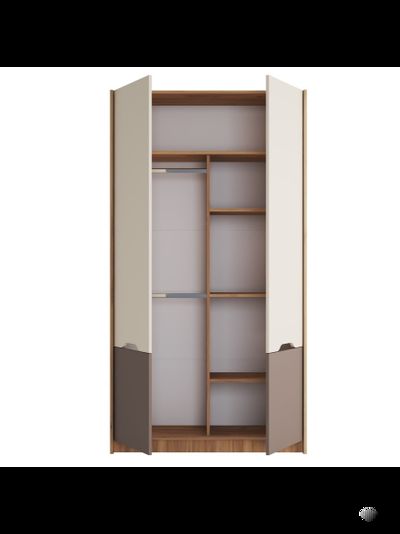 Rich Шкаф ШК-002 Дуб Крафт золотой - Миндаль/Глиняный серый