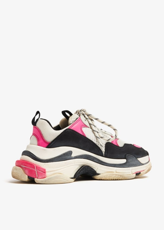 Pink and black balenciaga triple s on sale