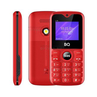 4650229401568 Мобильный телефон BQ 1853 LIFE RED+BLACK, экран 128 х 160 пикселей., 2SIM-карты, фонарик, FM-радио и клавиша SOS