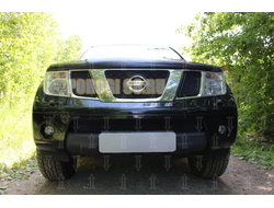 Защита радиатора Nissan Pathfinder III 2004-2010/Navara III (D40) 2005-2010 black низ