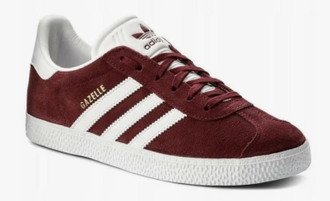 Adidas Gazelle Бордовые (Экозамша) сбоку