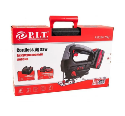 Аккумуляторный лобзик P.I.T. PST20H-70A/1 (1 АКБ и  ЗУ)