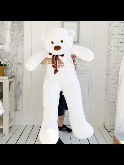 Гигантский плюшевый медведь 210 см белый Леброн