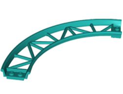 Train, Track Roller Coaster Curve, 90 degrees, Dark Turquoise (25061 / 6372724)