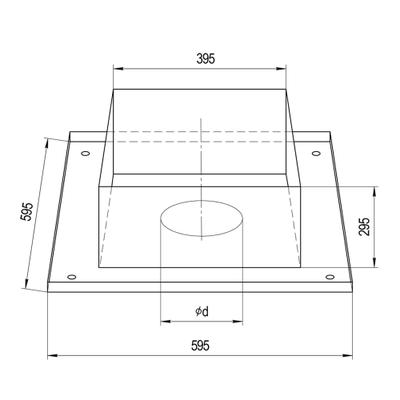 Потолочно проходной узел составной (430/0,5мм) ППУ D 210 Ferrum