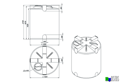 Емкость Экопром T 5000 л черная