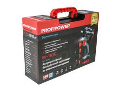 Аккумуляторный бесщеточный шуруповерт Комби PROFIPOWER BL-161C