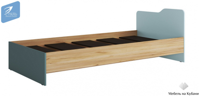 Rich КР-003 Кровать Дуб Крафт золотой - Мята/Сумеречный голубой