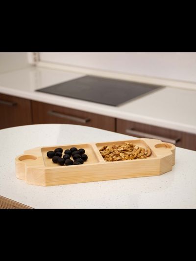 Менажница прямоугольная 370х235х40 мм кедр