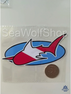 Наклейка сувенир оракал Флаг-рыба №14