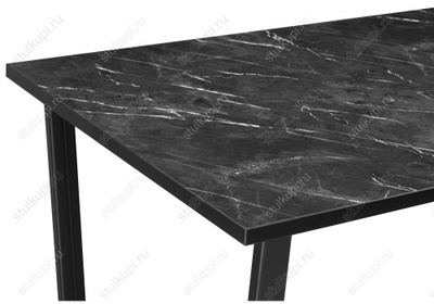 Стол Лота Лофт 120 25 мм креатель / черный матовый