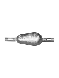 Алюминиевый каплевидный анод Tecnoseal 00351-1AL 135x87x35мм с болтовым креплением 250x25x5мм