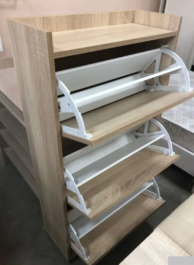 Обувница Куб Белый/Камень (Гросс)