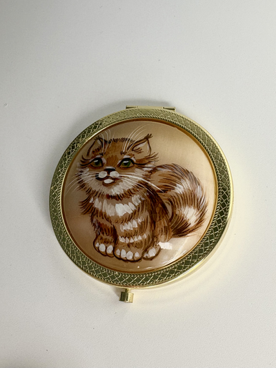 Зеркальце карманное с камнем селенит, разные изображения