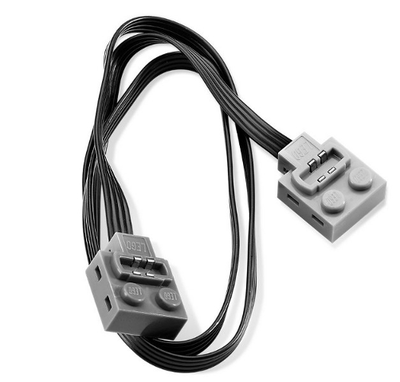 Electric, Power Functions Extension with one Light Bluish Gray End length 50cm, Dark Bluish Gray (58118 / 4506077 / 6209890)