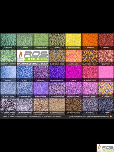 Насыпные свечи RosCandles цветной микс: сиреневые &quot;Сиреневый&quot; + белые &quot;Бизнес&quot; - пакет 3 кг