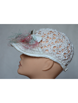 Бейсболка летняя сетка Vizio  Италия 5717 V белая фото