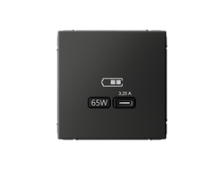 Systeme Electric ArtGallery Базальт USB Розетка тип-С 65Вт QC, PD, механизм GAL001427