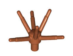 Plant Flower Stem with Bar and 6 Stems, Dark Orange (19119 / 6151196 / 6269941)