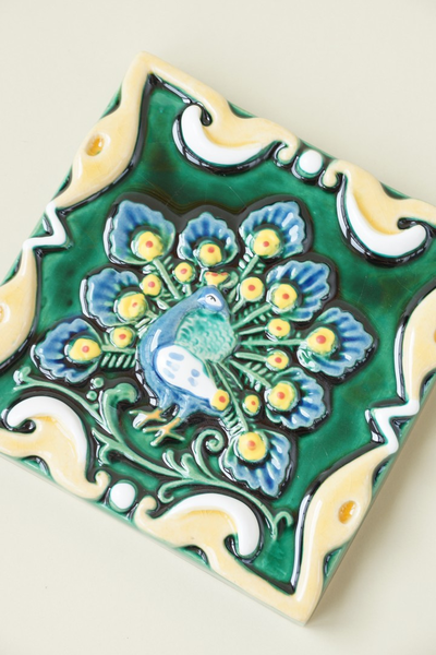 Чудо-птица цветная (керамическая плитка)