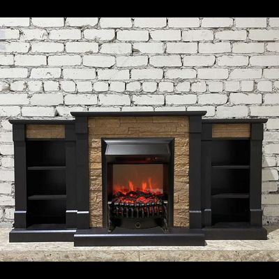 Электрокамин Моника LUX BL M4 с очагом Fobos