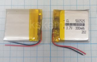 Аккумулятор №1  на смарт часы с контроллером 3,7V 300mAh (25*25*50)