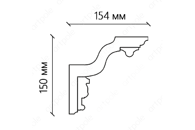 Карниз орнаментальный SK151N (наборный)