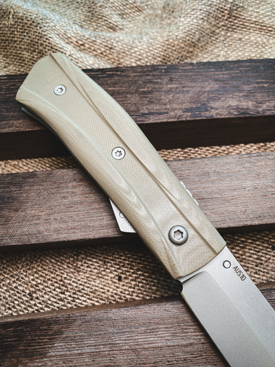 Складной нож Wild West сталь AUS 10, рукоять G10, цвет тан рельеф