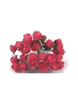 Букетик роз, цвет розовый (1,5 см, 12 штук)