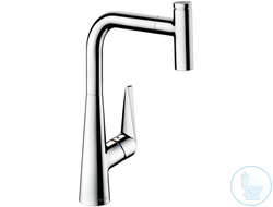 Смеситель для кухни Hansgrohe Talis Select S 300 хром (Германия) с выдвижным душем