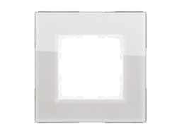1L1001GW Рамка одинарная Стекло, белое глянцевое