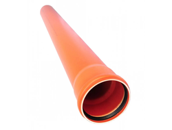 Труба канализационная рыжая НПВХ 160х2000
