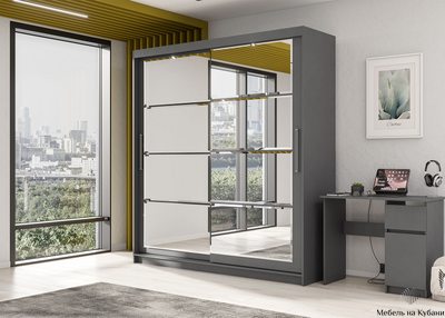 ШКП 3  Макс 2 м  Шкаф-купе Графит