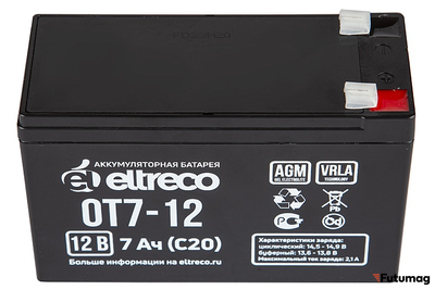 Тяговый аккумулятор Eltreco OT7-12 (6-F-7) (12V7A/H C20)