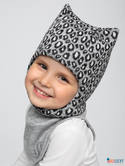 Шапка-шлем 24101-01 с утеплит,серый,темно-серый 50-52