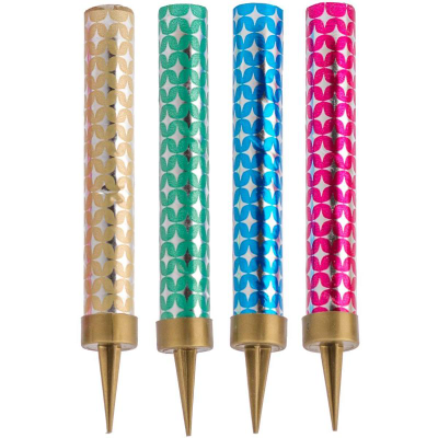 Свеча-фонтан "Цветное пламя" (30 сек., 4 шт./уп.), 10 см