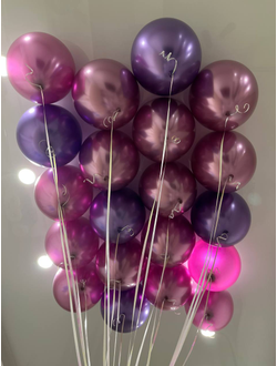 Шары фламинго, фиолетовый 20 шт под потолок