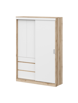 Брауни шкаф-купе (1,5м) Дуб Делано/Белый