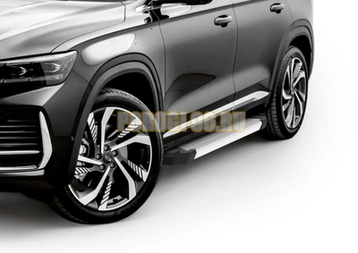 Порог-площадка "Start" F180AL + комплект крепежа, RIVAL, Geely Monjaro 2023-