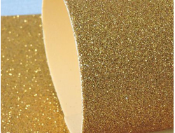 Глиттерный фоамиран, бежевый (темное золото), 50*50 см, толщина 2 мм