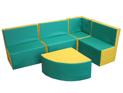 Детская игровая мебель "Зиг-заг" зеленый / желтый
