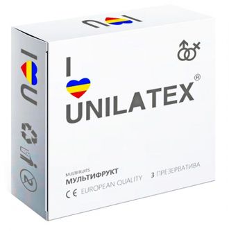 Разноцветные ароматизированные презервативы Unilatex Multifruits - 3 шт. Производитель: Unilatex, Испания
