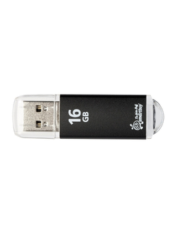 Флеш-память Smartbuy V-Cut, 16Gb, USB 2.0, черный, SB16GBVC-K