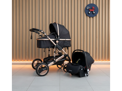 Детская коляска 3 в 1 Wisesonle Черный