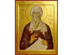 Иоанн (Иоан, Иван) Дамаскин, Святой Преподобный. Рукописная православная икона.